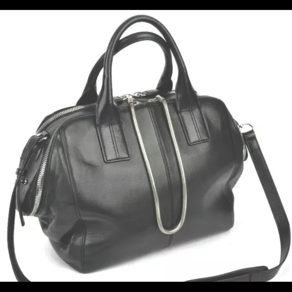 ALEXANDER WANG Jamie Chastity smooth leather large Black Bag Crossbody E… - Picture 6 of 10
